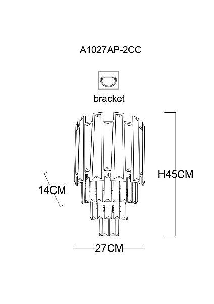 Настенное бра Arte Lamp Ellie A1027AP-2CC