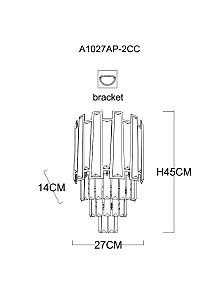 Настенное бра Arte Lamp Ellie A1027AP-2CC