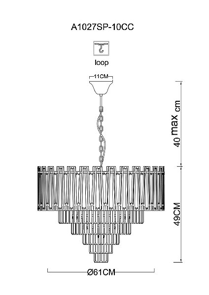 Подвесная люстра Arte Lamp Ellie A1027SP-10CC