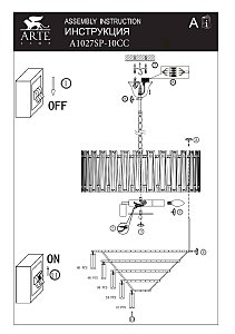 Подвесная люстра Arte Lamp Ellie A1027SP-10CC