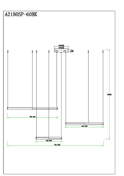 Подвесная люстра Arte Lamp Alfie A2180SP-60BK