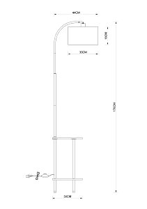 Торшер Arte Lamp Combo A4055PN-1BK