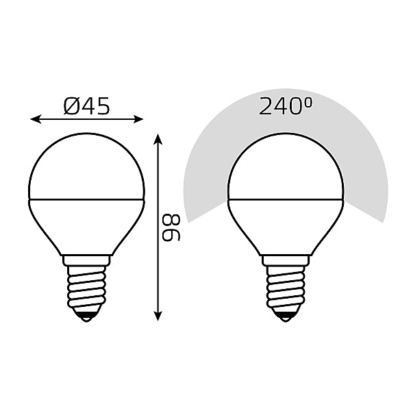 Светодиодная лампа Gauss Basic Шар 1053147