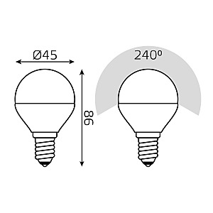 Светодиодная лампа Gauss Basic Шар 1053147