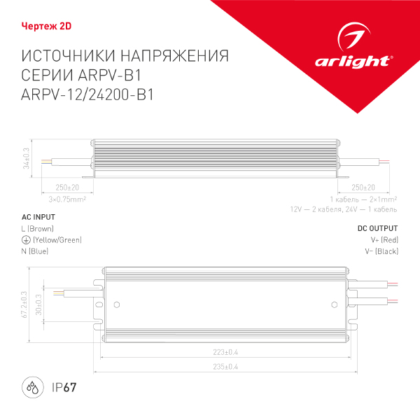 Драйвер для LED ленты Arlight ARPV 028784