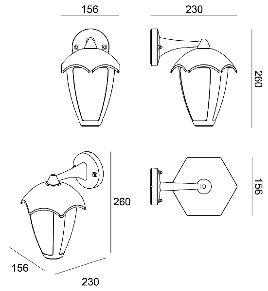 Уличный настенный светильник Arte Lamp Henry A1661AL-1BK