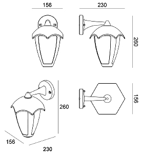 Уличный настенный светильник Arte Lamp Henry A1661AL-1BK