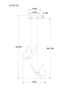 Светильник подвесной Arte Lamp Darcy A2187SP-2GO