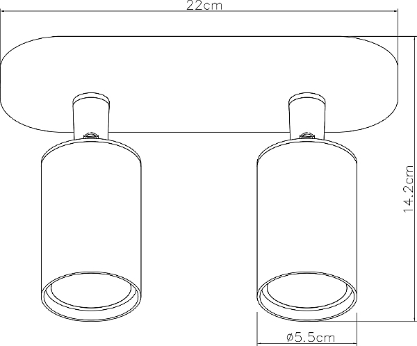 Светильник спот Arte Lamp Aquarius A3226PL-2BK