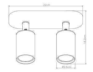 Светильник спот Arte Lamp Aquarius A3226PL-2BK