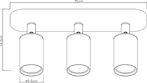 Светильник спот Arte Lamp Aquarius A3226PL-3BK