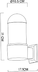 Уличный настенный светильник Arte Lamp Coppia A5217AL-1BK