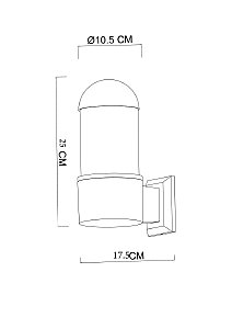 Уличный настенный светильник Arte Lamp Coppia A5217AL-1BK