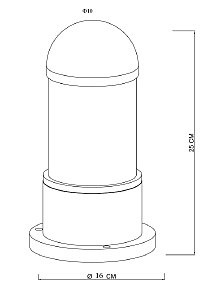 Уличный наземный светильник Arte Lamp Coppia A5217FN-1BK