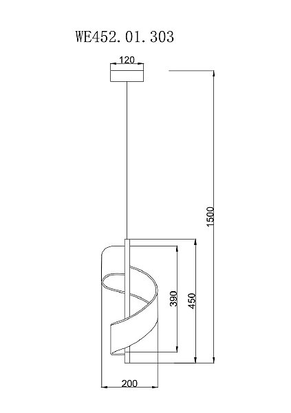 Светильник подвесной Wertmark Hilda WE452.01.303