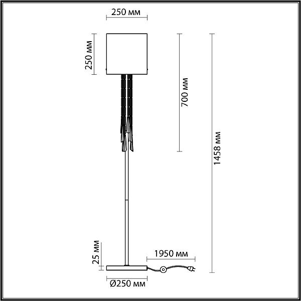 Торшер Odeon Light EXCLUSIVE Nicole 4890/1F