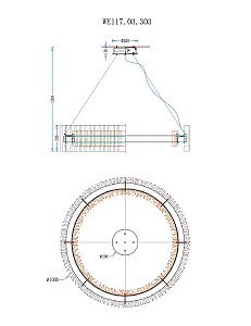 Подвесная люстра Wertmark Patricia WE117.03.303