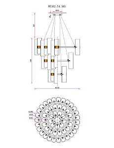 Подвесная люстра Wertmark Franka WE162.54.303
