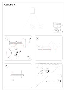 Подвесная люстра Arte Lamp Darcy A2187LM-1GO