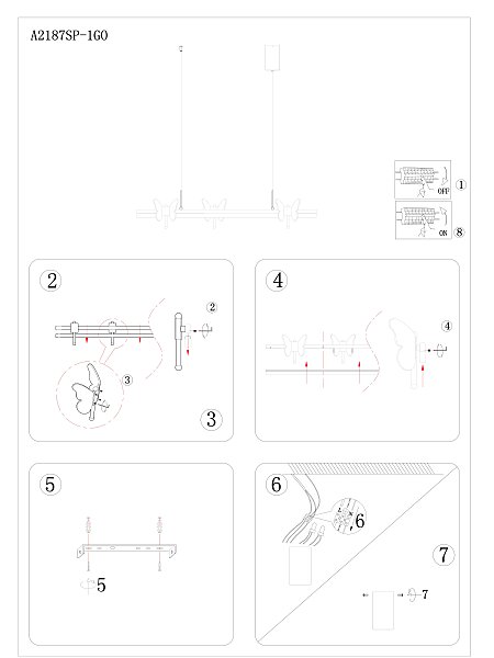 Светильник подвесной Arte Lamp Darcy A2187SP-1GO