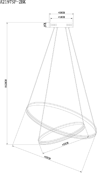 Подвесная люстра Arte Lamp Frodo A2197SP-2BK