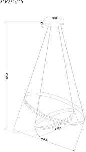 Подвесная люстра Arte Lamp Meridiana A2198SP-2GO