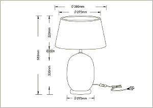 Настольная лампа Arte Lamp Sarin A4061LT-1CC