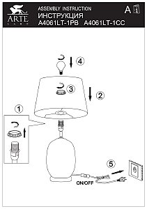 Настольная лампа Arte Lamp Sarin A4061LT-1CC