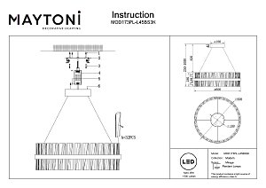 Подвесная люстра Maytoni Mirage MOD173PL-L45BS3K