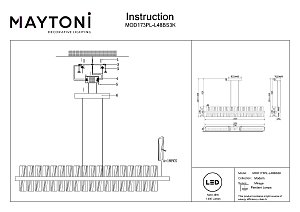 Подвесная люстра Maytoni Mirage MOD173PL-L48BS3K