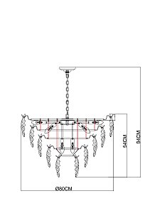 Подвесная люстра Arte Lamp Lilly A4070LM-12GO