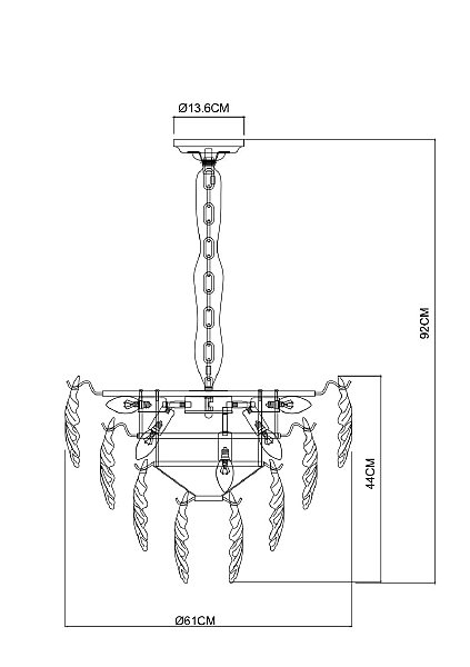 Подвесная люстра Arte Lamp Lilly A4070LM-9GO