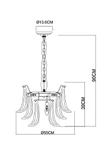 Подвесная люстра Arte Lamp Maya A4072LM-6GO