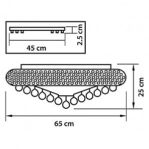 Потолочная хрустальная люстра Osgona Monile 704174