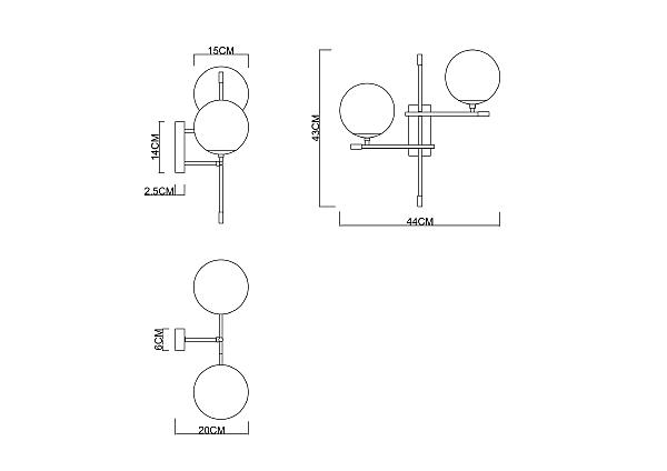 Настенное бра Arte Lamp Arkab A2225AP-2BK