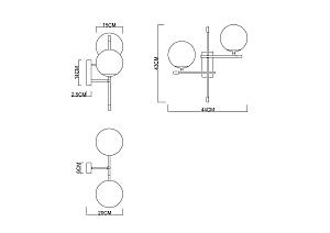 Настенное бра Arte Lamp Arkab A2225AP-2BK