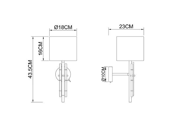 Настенное бра Arte Lamp Taygeta A4097AP-1CC