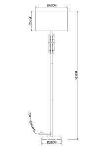 Торшер Arte Lamp Taygeta A4097PN-1CC