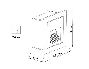 Подсветка для ступеней Arte Lamp Piazza A7325IN-1WH