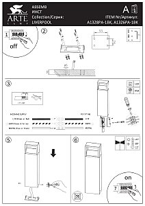 Уличный наземный светильник Arte Lamp Liverpool A1328PA-1BK