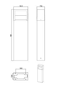 Уличный наземный светильник Arte Lamp Liverpool A1328PA-1BK