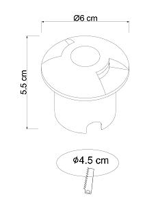 Уличный встраиваемый Arte Lamp Piazza A3221IN-2BK