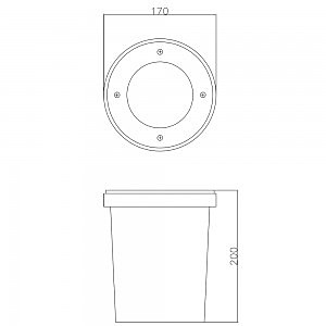 Уличный встраиваемый Arte Lamp Piazza A6013IN-1SS