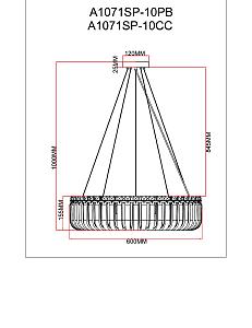 Подвесная люстра Arte Lamp Mayotte A1071SP-10CC