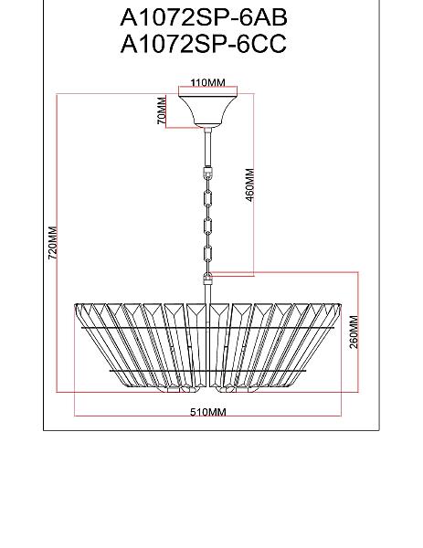 Подвесная люстра Arte Lamp Florizel A1072SP-6CC