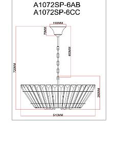 Подвесная люстра Arte Lamp Florizel A1072SP-6CC