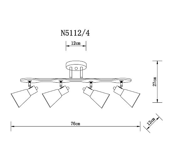 Потолочная люстра Arte Lamp Harmony A5112PL-4BK