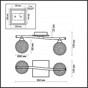 Светильник спот Odeon Light Aketi 2472/2W