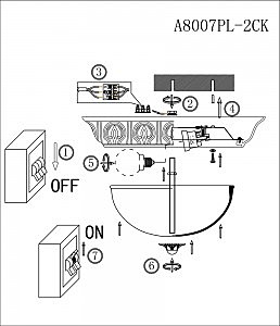 Светильник потолочный Arte Lamp PIATTI A8007PL-2CK