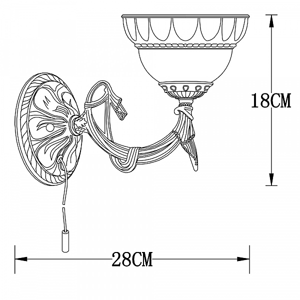 Настенное бра Arte Lamp ATLAS NEO A8777AP-1WG